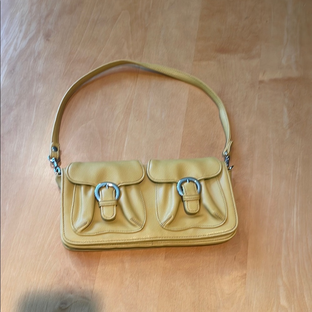 Yellow Leather Shoulder Bag